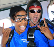 Kim Glass, skydiving photos